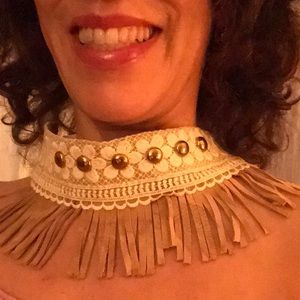 Rock Star leather choker